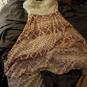 High/Low strapless dress